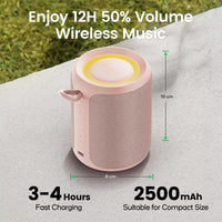 1 x RAW Customer Returns Deeyaple Bluetooth Speaker Small Portable Music Box 5.3 IPX7 Waterproof Wireless Stereo Pairing Hands-free RGB Light for Outdoor Camping Garden Party Travel 50 Volume 12H Playback Blue - RRP €35.69