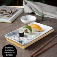 1 x RAW Customer Returns Moritz Moritz 10 pcs. Sushi tableware set for 2 people - sushi serving set with 2x sushi plates, dip bowls and chopsticks - RRP €39.66