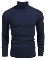 1 x RAW Customer Returns COOFANDY men s turtleneck sweater winter slim fit basic turtleneck shirt long sleeve knitted sweater fine knit sweater with collar royal blue XXL - RRP €32.66