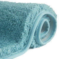 1 x RAW Customer Returns FCSDETAIL non-slip, deep pile bath mats 60 x 90 cm, machine washable bath mat, bath mat with water-absorbing, soft microfibres for bathtub, shower and bathroom turquoise  - RRP €27.96