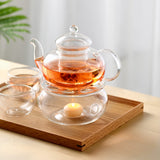 1 x RAW Customer Returns CnGlass teapot glass with strainer 1000ml, clear teapot stovetop safe with 13.5 cm diameter glass tea warmer - RRP €34.99