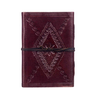 1 x RAW Customer Returns Indra Leather Medium Leather Journal Embossed with Stone - 110 - 160mm - RRP €26.81