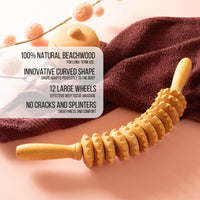 1 x RAW Customer Returns Mr.Woodware Wood Therapy Massage Tools 2 Pieces Wooden Lymphatic Drainage Curved Roller Stick Back Massager with Rope Massage Kit Wooden Massage Tools for Body Shaping, Sculpting, Maderoterapia - RRP €28.2