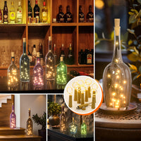 1 x RAW Customer Returns Ymenow 10 Pack Bottle String Lights with Timer 6.5ft 20 LED Copper Wire String Lights for Indoor Outdoor DIY Bottle Christmas Tree Bedroom Decor - RRP €24.99