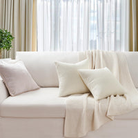 1 x RAW Customer Returns Topfinel cushion cover 40x40 cream white set of 4 corduroy grainy cushion covers cushion cover decorative cushion cover sofa cushion couch cushion for sofa bedroom living room balcony children fluffy - RRP €24.99