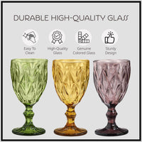 1 x RAW Customer Returns ARTLAND, Glass, Highgate Goblets, Multicoloured, 4 pieces - RRP €45.5