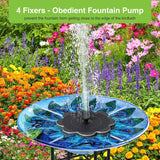 1 x RAW Customer Returns SZMP Solar Fountain 2024 New, 2000mAh Battery - Works on Cloudy Days - Solar Pond Pump, Water Pump Solar Floating Fountain Pump with 8 Effects 4 Fixed Pipes for Garden, Bird Bath - RRP €26.99