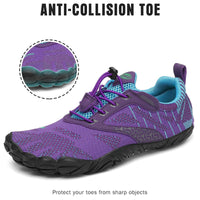 1 x RAW Customer Returns SAGUARO Barefoot Shoes Women Water Sports Shoes Men Trail Running Shoes Running Shoes Breathable Road Running Shoes Water Shoes Beach Shoes Women Quick Drying Toe Shoes Non-Slip Purple 40 EU - RRP €46.99