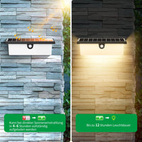 1 x RAW Customer Returns Viugreum 2 Pack Solar Outdoor Lamp With Motion Sensor 3 Models Warm White Outdoor Lamp IP65 Waterproof Wall Light Outdoor Wall Light With Memory Function For Garden Hallway Stairwell - RRP €28.98