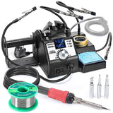 1 x RAW Customer Returns YIHUA 926LED-IV EVO 110W soldering station soldering iron set 90 480 C soldering set with 4 helping hands, 3 additional soldering tips, 1 magnifying glass with LED, 50g lead-free solder wire, solder wire dispenser - RRP €65.89