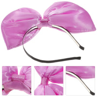 1 x RAW Customer Returns Lurrose Giant Bow Headband Large Bow Christmas Headband Xmas Cosplay Party Supplies for Women Purple  - RRP €15.0