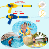 1 x RAW Customer Returns Inflatable boat for children with 2 water pistols with a long range, swimming ring for children, swimming ring for children, pool air mattress, water swimming aid for children, water toy for children, swimming animal- RRP €23.83