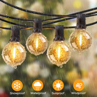 1 x RAW Customer Returns Thokono LED fairy lights outdoor power, 15M outdoor fairy lights light bulbs outside with 25 3 G40 bulbs IP44 waterproof, indoor outdoor fairy lights for balcony garden terrace parties warm white - RRP €30.23