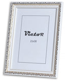 1 x RAW Customer Returns VictoR Vintage picture frame Rubens in 21x30 cm A4 white gold - frame 30x20mm - real glass - picture frame baroque - antique - picture frame 20x30 vintage - picture frame A4 white - RRP €20.16