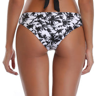 1 x Brand New SHEKINI Women s Brazilian Triangle Printed Low Waist Sport Bikini Bottoms Beachwear Medium, Bikini Bottoms-Black  - RRP €21.91