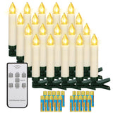 1 x RAW Customer Returns yunsheng Pack of 20 Christmas LED candles, wireless Christmas tree candles with remote control timer, battery operated flameless flickering Christmas tree candles fairy lights, IP64, contains 20 AAA batteries  - RRP €28.22