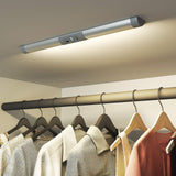 1 x RAW Customer Returns SIBI LED light with motion sensor, USB rechargeable cabinet lighting, eye protection design wardrobe lighting, stick to anywhere for closet, stairs, hallway, normal white 4000K, 1 piece - RRP €20.16