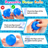 1 x RAW Customer Returns Pioihome Water Balloons, 12 Pack Water Bombs Reusable Self-Closing Water Balloons, Quick-Filling Water Bombs Magic Water Balloons, Water Balloons for Summer Beaches Party 12 Pack  - RRP €6.13