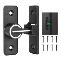 6 x Brand New ACBungji Luminous door latch 90 latch lock locking latch sliding door latch door lock with screws for all interior and exterior doors, black - RRP €144.0