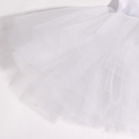 1 x RAW Customer Returns FONLAM Girl s Ballet Tutu Leotard Dress, White, 4-5 years - RRP €21.74