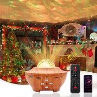 1 x RAW Customer Returns eLinkSmart Starry Sky Projector, Star Projector Music Playing via Bluetooth, Water Waves Starlight for Room Decoration Party, Night Light with Timer for Children Black  - RRP €21.02