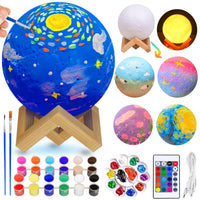 2 x RAW Customer Returns Herefun Moon Lamp Painting Kit for Kids, 3D Moon Lamp DIY Drawing Kit Toys with Brushes, RGB 16 Colors Dimmable Night Lights, Creative Craft Painting Set for Girls Birthday Gift - RRP €42.26