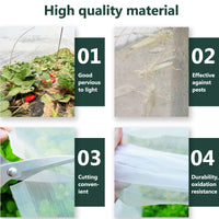 1 x RAW Customer Returns Souarts insect protection net vegetable net plant net nets for plants vegetables fruits against insects birds beetles mosquito flies fly screen sold by the meter mosquito net fabric white 60 mesh - RRP €27.22