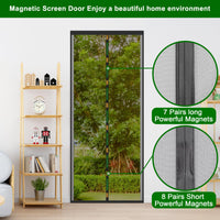 1 x RAW Customer Returns Cinkee UPDATE Magnetic Fly Screen for Door 140 x 240 CM - Fine Mesh, Door Curtain with Full Magnet, Self-Closing for Balcony, Easy Installation Black  - RRP €28.99