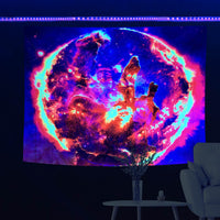 7 x Brand New Arsey Blacklight Tapestry Pillars of Creation UV Reactive Wall Cloth Fluorescent Tapestries Universe Space Starry Sky Nature Landscape for Home Decoration, Large 200x150cm - RRP €176.33