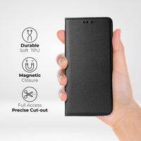 1 x Brand New Moozy Case for Xiaomi Redmi Note 10 5G and Poco M3 Pro 5G, Black - Flip Case Book Cover Smart Magnetic Case Flip Cover with Stand and Card Holder, Card Wallet - RRP €12.99