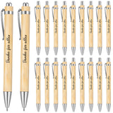 1 x RAW Customer Returns Tenare 20 pieces thank you ballpoint pen gifts wooden ballpoint pen with saying thank you for everything colleagues quotes print ballpoint pen farewell thank you pen gift for teachers employees - RRP €18.99