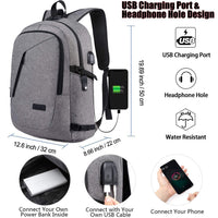 1 x RAW Customer Returns Laptop Backpack Men, 17 Inch Laptop Anti Theft Backpack Bag School Backpack Business Notebook Backpack Waterproof with USB, Gift for Men, Work Travel Student Boys Teenager Black - RRP €35.46