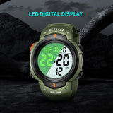 1 x RAW Customer Returns CIVO Men s Watch Digital Sport Outdoor 50M Waterproof Large Dial Green - Military Tactical LED Digital Wrist Watch With Alarm Calendar Stopwatch - RRP €22.04