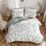 1 x RAW Customer Returns MILDLY bed linen 135x200 plant pattern, 100 washed cotton bedding with linen-like feel, OekoTex certified suitable for allergy sufferers, 1 duvet cover 1 pillowcase 80x80 - RRP €37.3