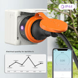 1 x RAW Customer Returns UCOMEN WiFi outdoor socket, electricity meter for balcony power station, WiFi outdoor socket with current measurement, Smart Life APP, 2.4GHz, 16A 3680W, pack of 4 - RRP €59.99