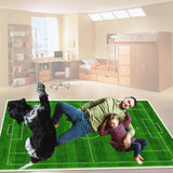 1 x RAW Customer Returns TYKTZXY Football Pitch Carpet, Funs Home Decor Play Mat for Boys Girls Sports Theme Room Green 140 200cm - RRP €72.99