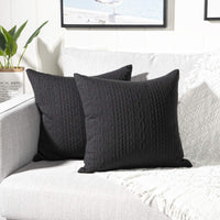 3 x Brand New Yaertun Set of 2 Super Soft Cushion Covers Throw Pillow Cover Sofa Cushion Decorative Couch Cushion Pillow Case Cover Soft for Living Room Bedroom 12x20 Inch, 30x50 cm Black - RRP €45.3