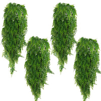 1 x RAW Customer Returns NA 4 pieces artificial plants hanging hanging plants artificial artificial plant fern green leaves green plants plastic plants 80 cm for outdoors balcony wall wedding garden decoration 4  - RRP €19.04