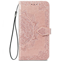 2 x Brand New ALAMO Mandala Cover for Xiaomi Redmi Note 10 PRO, Premium PU Leather Case with Card Slot - Rose Gold - RRP €25.98