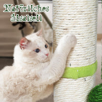 1 x Brand New HEVOL Scratching Post for Cats, 130cm Height Standing Scratching Post with Hanging Ball, Large Scratching Post, Natural Sisal Rope Scratching Posts for Cats in the House, White - RRP €20.4