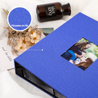 1 x RAW Customer Returns Lanpn Photo Album 10x15 1000, Extra Large XXL Linen Slip-in Album for Portrait Format Photos Pictures Blue - RRP €32.99