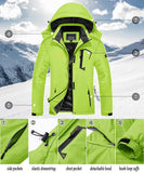 1 x RAW Customer Returns TACVASEN Women s Warm Transition Jacket Winter Lined Trekking Skiing Jacket with Waterproof Zipper, Fluorescent Green, S - RRP €76.98