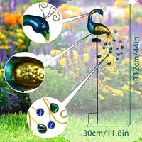 1 x RAW Customer Returns Herefun Solar Lamps for Outdoor Garden, Peacock Garden Solar Stake Lights Statue Metal Peacock Garden Decoration, Stand Solar Lights Fairy Lights IP44 Waterproof for Lawn Patio Yard Balcony - RRP €28.22