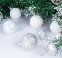 1 x RAW Customer Returns 100 Christmas tree balls set 3 4 6cm, unbreakable Christmas balls made of plastic matt glossy glittery, reusable Christmas tree decoration Christmas gifts for indoors and outdoors white, silver, glitter  - RRP €33.99