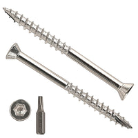 1 x Brand New TKExcellent wood screws, screws, patio screws, stainless steel 316 self-tapping thread and Torx impression T20, 250 pieces 4.2 x 55 pieces  - RRP €34.27