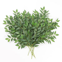 1 x RAW Customer Returns Dremisland 6 Pack Italian Ruscus Greenery Stems, Artificial Branch Green Leaf Faux Garland Vines Hanging Spray Branch for Wedding Bouquet Arch Table Decoration Home Decor - RRP €23.99