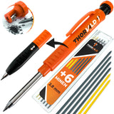 1 x RAW Customer Returns THORVALD Robust deep hole marker pencil carpenter s pencil 1.0  - RRP €11.7