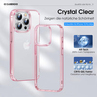 1 x RAW Customer Returns CASEKOO Crystal Clear for iPhone 15 Pro Case, Never Yellowing Indestructible Military Protection Shockproof Scratch-Resistant Protective Case Transparent Case Thin Mobile Phone Case iPhone 15 Pro - Pink - RRP €21.17