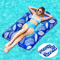 16 x Brand New Ltteaoy Inflatable Water Hammock Swimming Bed, Floating Air Mattress with Net and Inflatable Pillow, Water Hammock for Adults and Children, 150 kg Air Mattress Pool for Summer Pool Parties - RRP €127.84