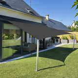 1 x RAW Customer Returns Sunnylaxx 4x6m Graphite Rectangular Sun Sail Awning Waterproof 95 UV Protection for Outdoor, Garden and Terrace, Pool - RRP €92.99